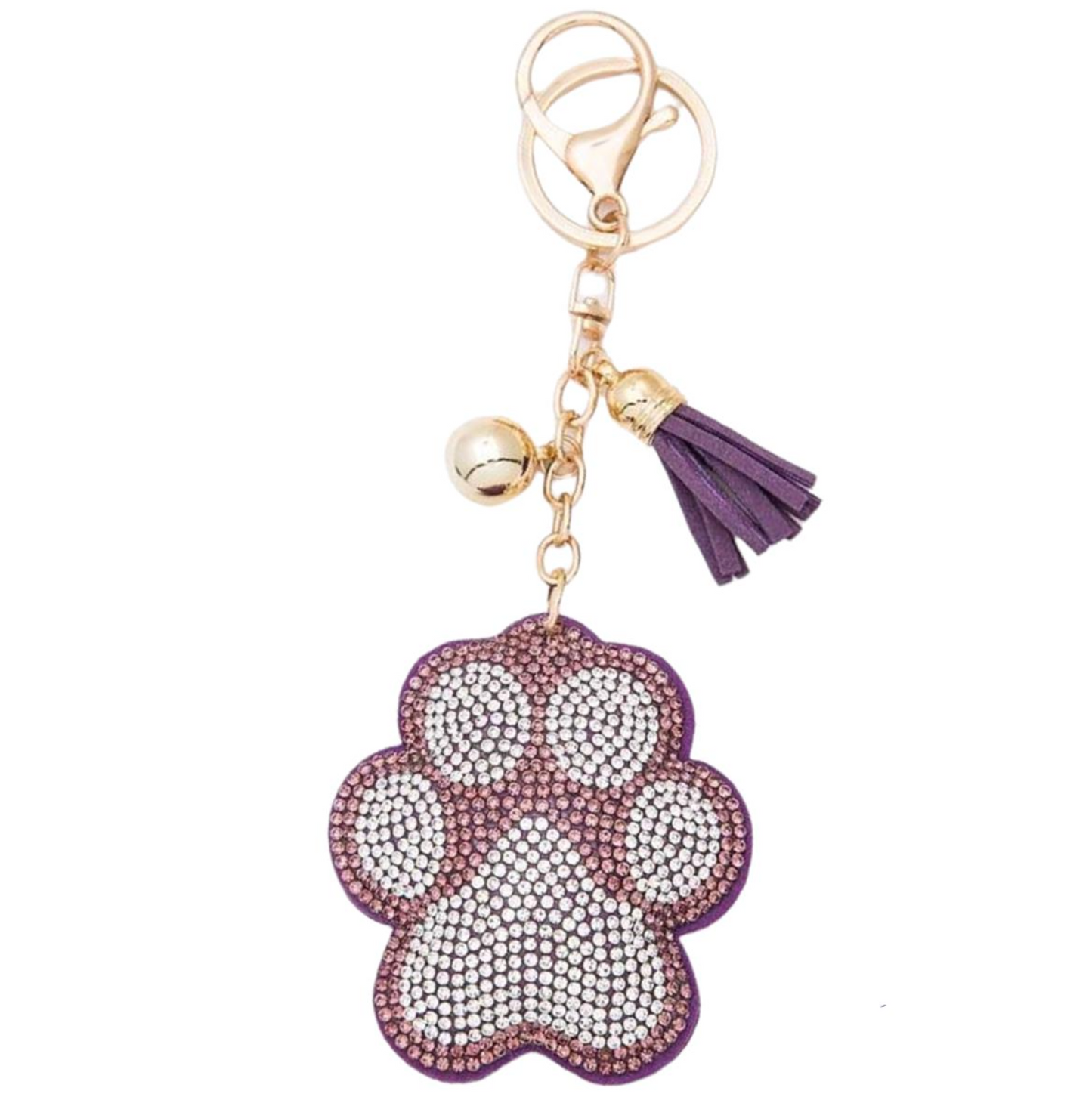 Bling Pets Bag Charm with Keychain, Fasion Accessory for Keys, Purse, Backpack