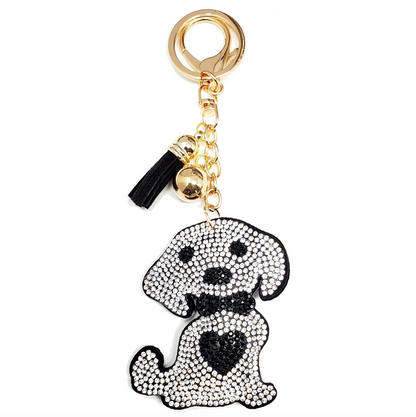 Bling Pets & Creatures Bag Charm with Keychain, Fasion Accessory for Keys, Purse, Backpack