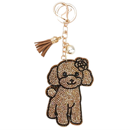 Bling Pets & Creatures Bag Charm with Keychain, Fasion Accessory for Keys, Purse, Backpack