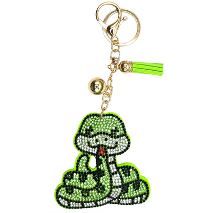 Bling Pets & Creatures Bag Charm with Keychain, Fasion Accessory for Keys, Purse, Backpack