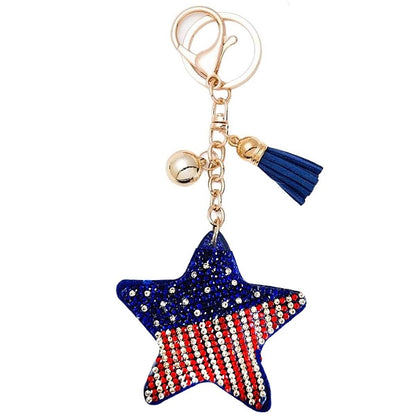 Seasonal Bling Bag Charm with Keychain, Fashion Accessory for Keys, Purse, Backpack decor keychain bag