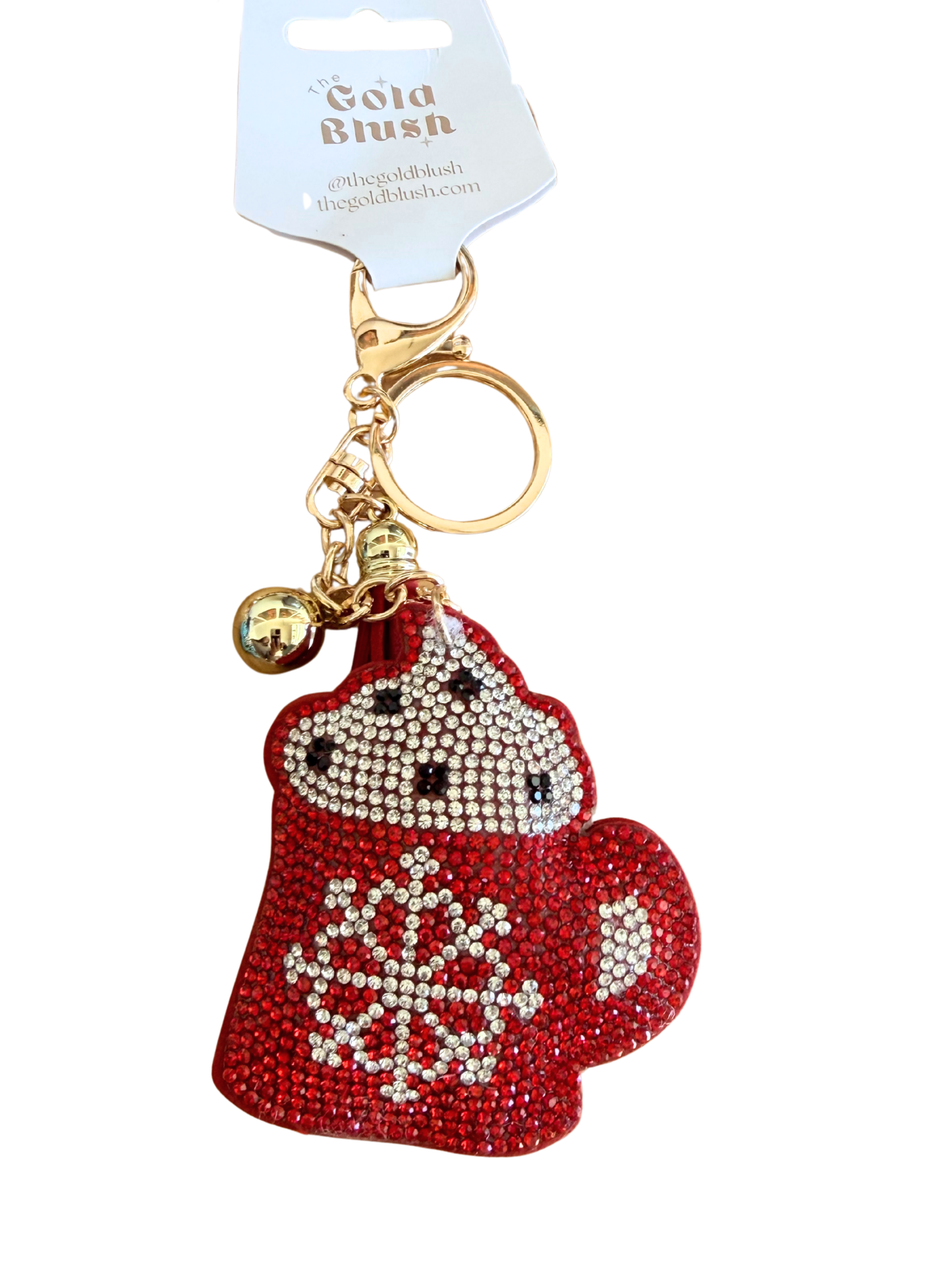 Seasonal Bling Bag Charm with Keychain, Fashion Accessory for Keys, Purse, Backpack decor keychain bag