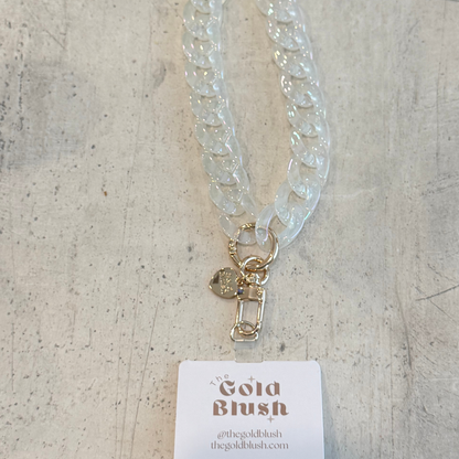 Acrylic Phone Chain Wristlet with Insert – Multi-Use Strap for Phone Case, Bags, or Keys