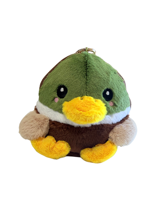 Gold Blush Plush Mini Coin Pouch – Clip-On Plushie Bag Charm