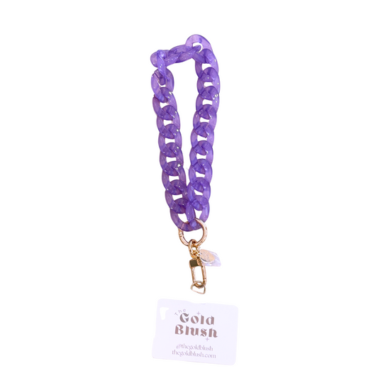 Acrylic Phone Chain Wristlet with Insert – Multi-Use Strap for Phone Case, Bags, or Keys
