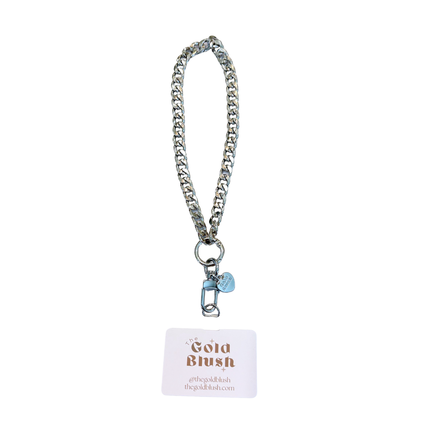 Gold Blush Core Chain – 14" Metal Phone Strap, Wristlet, Keychain & Bag Charm (Gold, Silver, Gunmetal)