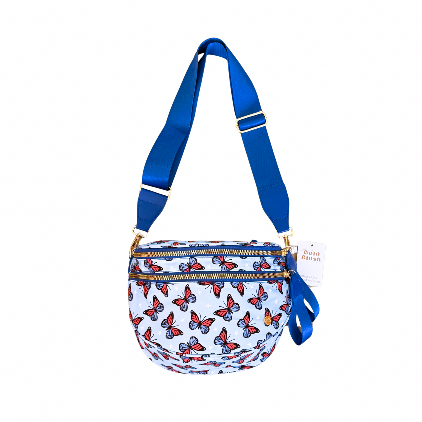 Black and White Checkered Nylon Bum Bag