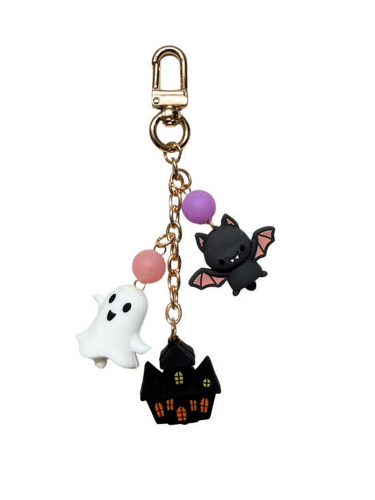 Seasonal Bling Bag Charm with Keychain, Fashion Accessory for Keys, Purse, Backpack decor keychain bag
