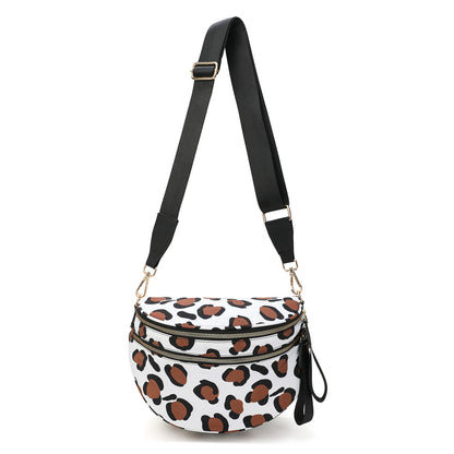 Black and White Checkered Nylon Bum Bag