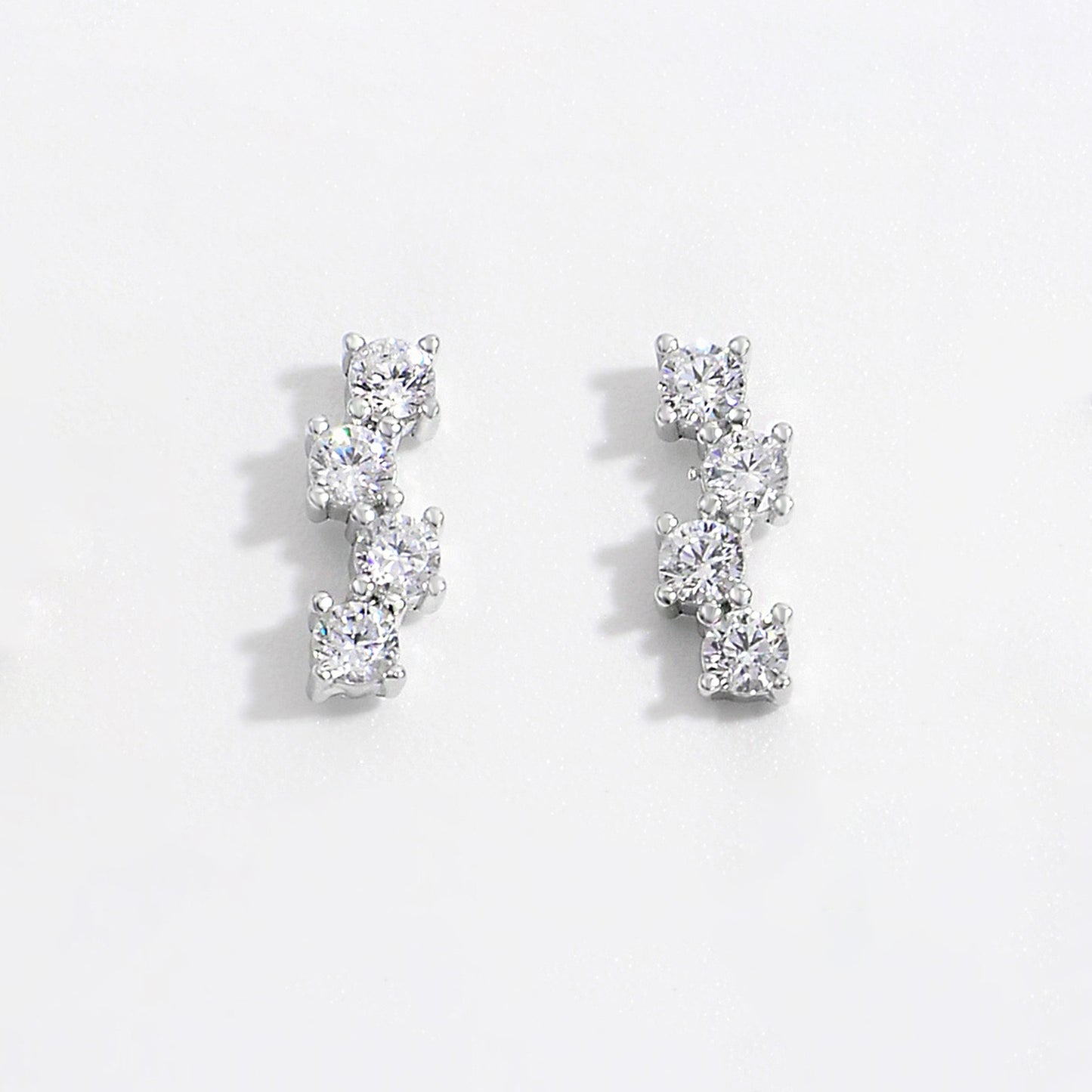 Halle .925 Sterling Silver Zircon Stud Earrings