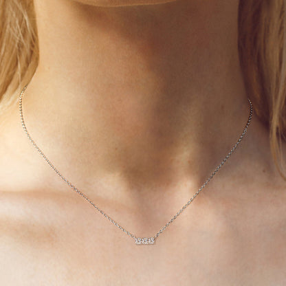 Gold or Silver .925 Sterling Silver Moissanite Necklace