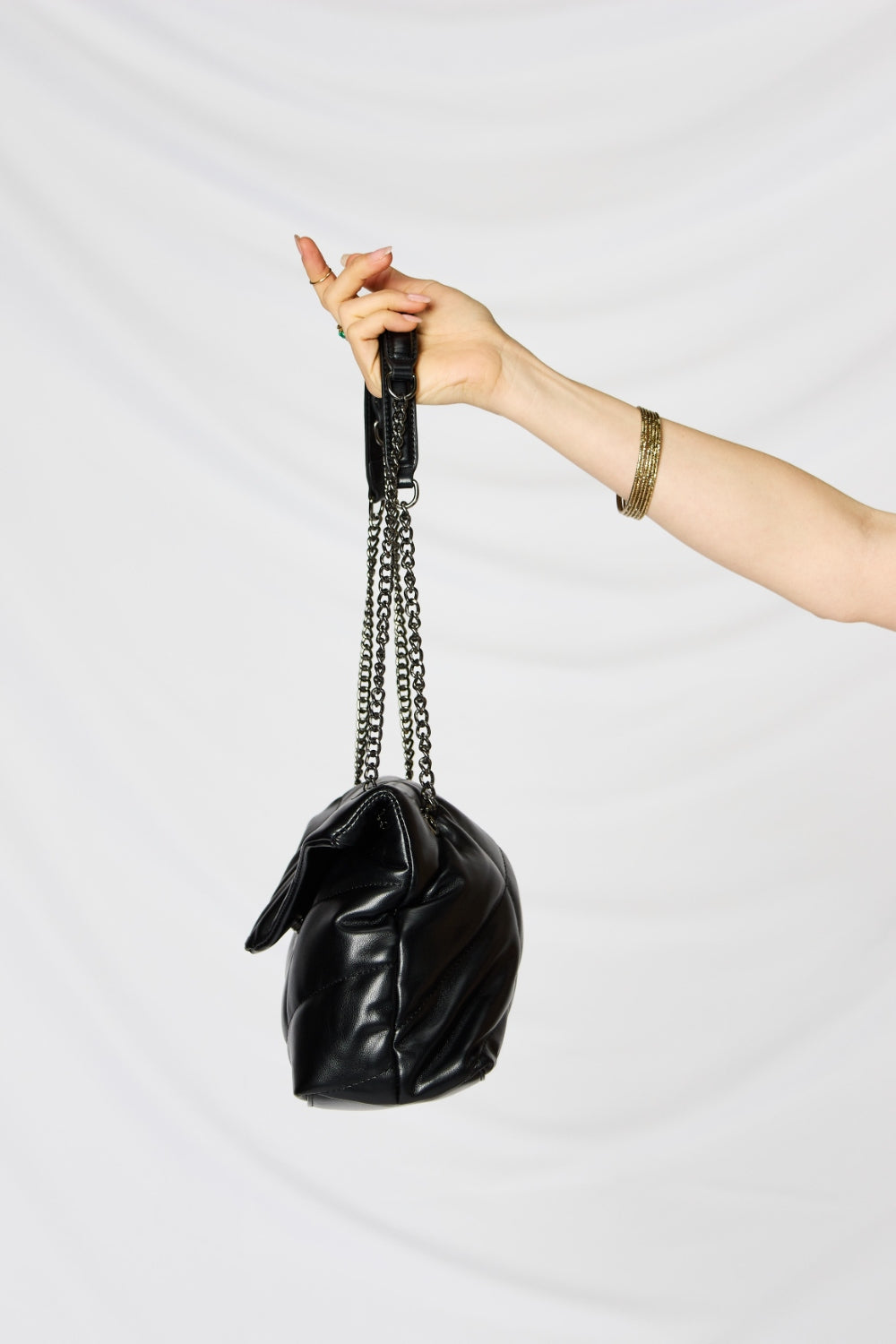 Shay Faux Leather Chain Handbag
