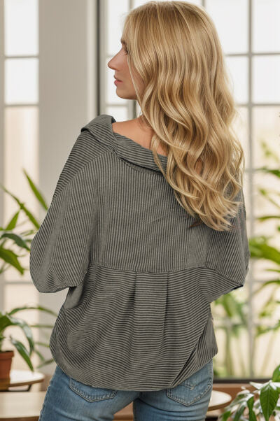 Kaylee Striped Batwing Sleeve Jacket