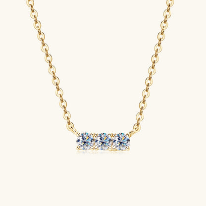 Gold or Silver .925 Sterling Silver Moissanite Necklace