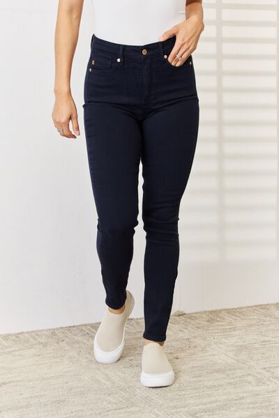 Judy Blue Lacey Tummy Control Skinny Jeans- Navy